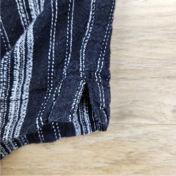 NWT Briggs Ladies Linen Blend Short BLACK stripes - size S - Picture 12 of 15